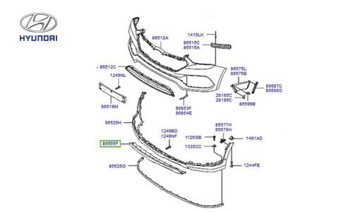 فلاپ سپر جلو هیوندای سانتافه GENUINE – IX45